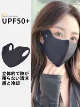 3D立体構造のUVカットフェイスマスク【防水・通気性向上・冷感アイスシルク】