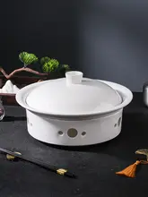 高級中華風明火鍋用保温皿【キャンドル加熱・創意デザイン】