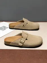 レザー製 メンズサンダル【夏用・ソフトコルク・履きやすいデザイン】