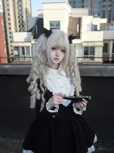 ロリータ風ショートウィッグ【フレンチスタイル・二つ結び・ドール感】