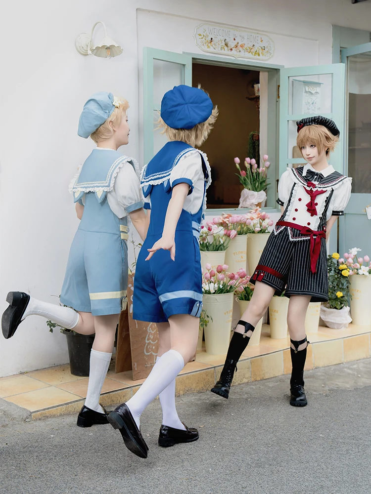 1日カラーとアニメパンツのバランスを取るなら、このロリータ風サスペンダーパンツがおすすめ！