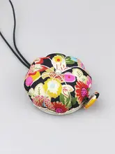 和風ソーイングマシン用ピンクッション【南瓜デザイン・ロングストラップ付き・腕に装着可能】