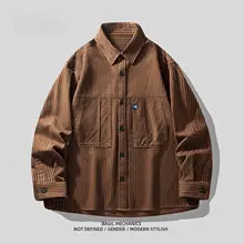 ワークシャツ メンズ ストライプ 長袖 アメカジ ヴィンテージ 無骨 シャツアウター 春 秋