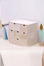 天然木製デスク収納ボックス【引き出し付き・単層・A4書類対応・衣類収納】