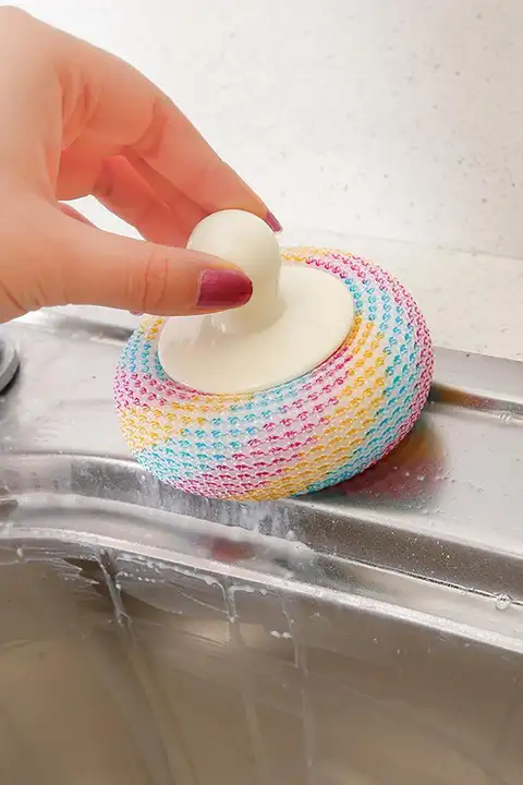 キッチン用ステンレス製鍋用ブラシ【極上の柔らかさ・短柄・掃除用】