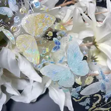 可愛いデザインのマスキングテープ【星と蝶のデザイン・ブルー・ピンク】