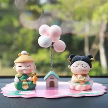 中華風神話キャラクター ネザのデスクトップ装飾【創造的なギフト・車内インテリア用】