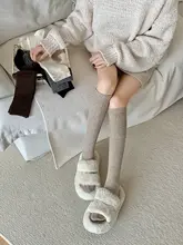 秋冬用 保温ウール ロングソックス【痛み軽減、小腿圧力・レトロJKスタイル】