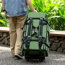 大型トラベルバッグ【牛津布・キャスター付き・収納力抜群】