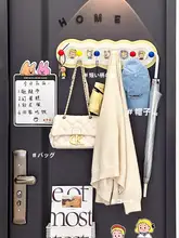 ドアフック 穴あけ不要 耐荷重 ポップカラー 玄関 ドア裏 バッグ 帽子 傘 小物掛け