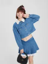 デザイン性の高いファッションデニムショートジャケット【スタイリッシュ・ユニセックス】