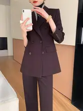 スタイリッシュな女性用スーツ【カジュアル・高級感あるデザイン・秋冬用】（セットアップ対応）