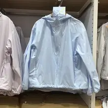 女性用防紫外線フード付き薄手ジャケット【携帯性抜群・夏用】