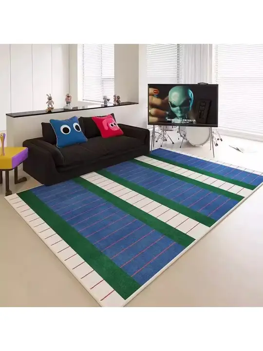 防水・汚れに強い！多巴胺ブルーのラグ【リビング用・ソファ・テーブルマット・子供部屋に最適】