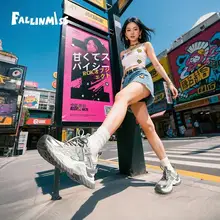 通気性抜群の厚底スポーツシューズ【シルバー・春夏用・女性用】