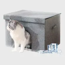 猫用クーリングベッド【閉じ式・夏用・ペット用・冷却効果】