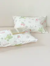 夏の爽やかさ！花柄猫デザインの全棉枕カバー【親肌感・おしゃれなインテリア】