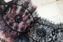 極上の柔らかさのフラワーレースリボン【幅広・手芸用・ドレスデコレーション】