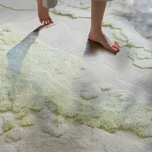 羊毛製大地毯【手作り・リビング用・高級感あるデザイン】