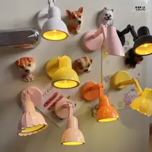 光るミニ台灯 ガーリー犬の冷蔵庫マグネット【個性的・装飾用・磁吸】