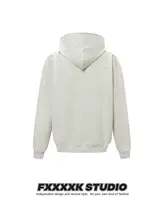 アメリカンビンテージ風 ダイジー刺繍入りフード付きカップルパーカ【フィット・ユニセックス】（セットアップ対応）