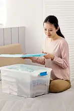 アイリスオーヤマ 透明収納ボックス【大容量・プラスチック製・衣類・おもちゃ収納用】