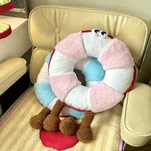 クッション 浮き輪  モチーフ もこもこ かわいい オフィス 座椅子 ソファ リビング
