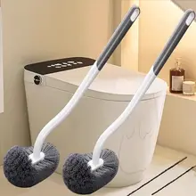 トイレブラシ【ソフト毛・長柄・壁掛けタイプ・シリコン製】