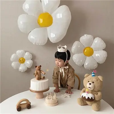 ホイルバルーン デイジー 花 バースデー パーティー 飾り付け インスタ映え