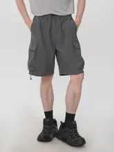 防水加工のメンズカーゴショートパンツ【軽量・ゆったりフィット・多ポケット・ドローコード】