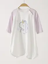 赤ちゃん用夏用薄手モダール素材のスリープウェア【9分袖・男女兼用・防踢デザイン】