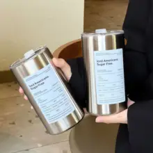 ステンレス製タンブラー【大容量・ストロー付き・携帯用・オフィス・コーヒーカップ】