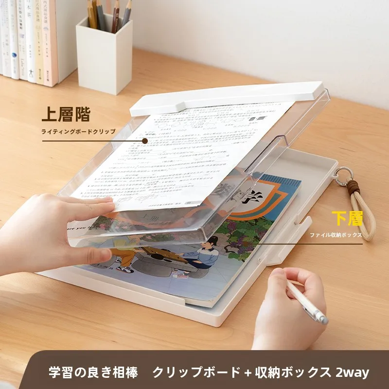 二層ファイルフォルダーA4サイズ：学校書類の整理に最適な大容量収納フォルダー