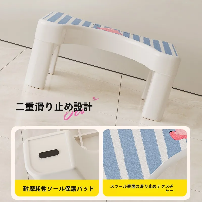 子供用トイレ踏み台 カートゥーンデザイン 丈夫で厚みのある構造の実用性と使い方
