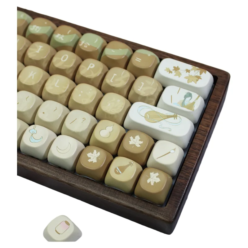 古風デザインの透光PBTキーキャップ【丸みを帯びたボール型・キーボード用】