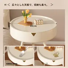円形クリエイティブミニ収納ラック 小型アイアン サイドテーブル 家庭用 寝室 モダンシンプル