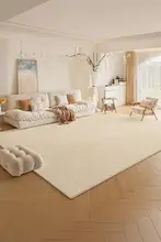高級感のあるクリーム色のラグ【リビング・厚手・ソファ・テーブル用】