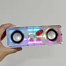 透明デザインのBluetoothワイヤレススピーカー【LEDライト付き・宅外使用可】