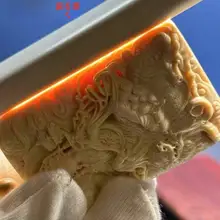 天然素材の猛犸の文殊菩薩手作りペンダント【果凍質感・コレクション用・ギフトボックス付き】