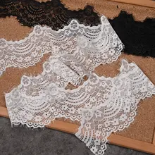 幅広の波形エッジの弾性レースフリル【DIY手作り用・透明感のある装飾布】