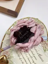ピンクローズ花柄ヘアクリップ【フレンチスタイル・大サイズ】