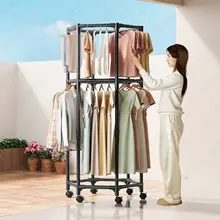 輸入品 丸型回転式ハンガー【六角形・バルコニー用・360度可動・取り外し可能】