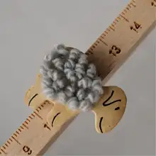ドイツ製ハンドメイドのココナッツシェルボタン【ウール製・小羊デザイン・穴あけ不要】