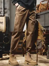 カジュアルなデザインのメンズワイドパンツ【秋用・ルーズフィット・ストレートレッグ・多ポケット】