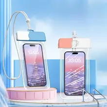 水中撮影対応スマートフォン防水ケース【タッチスクリーン・ネックストラップ付き・浮き・防水】