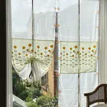 アメリカンスタイルのショートカーテン【田園風・ローマンスタイル・キッチン用】