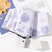 紫外線防止自動折りたたみ傘【軽量・コンパクト・耐風性】