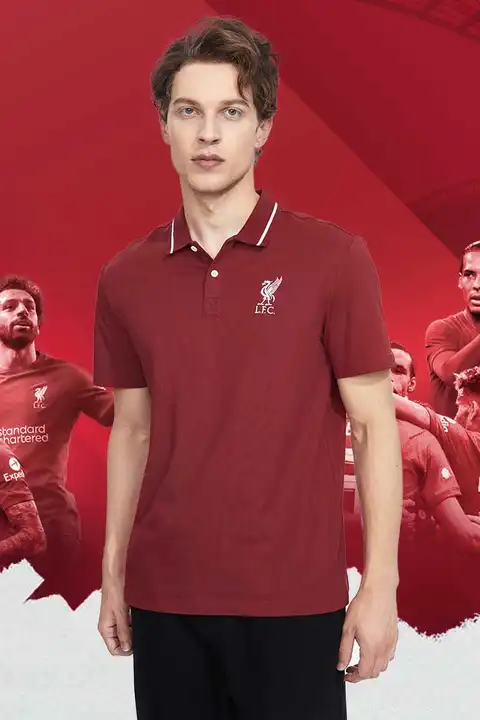 リバプールFC公式ポロシャツ【赤・通気性・短袖・スポーツ用】