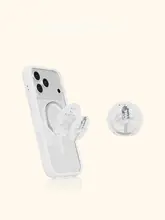 スマホリング マグネット式 シリコン 折りたたみ 自立 着脱式 耐衝撃 オリジナル くびれデザイン 天使 かわいい iPhone 対応 「FUNNYRICH」