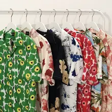 レトロ油絵柄半袖シャツ【ユニセックス・ハワイアン・ルーズフィット】